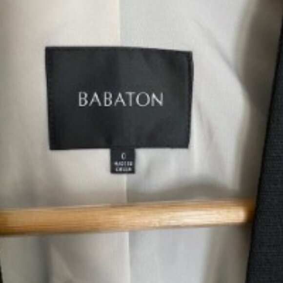 Babaton Black Softly Structured Open Front Blazer 0 - Picture 2 of 5